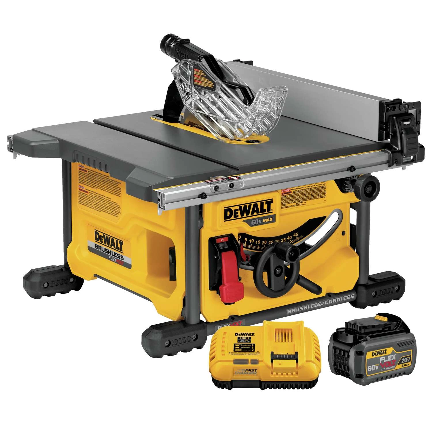 DeWalt 60V MAX FLEXVOLT Cordless 8-1/4 In. Table Saw Kit (Battery & Charger) 3 DeWalt 60V MAX FLEXVOLT Cordless 8-1/4 In. Table Saw Kit (Battery & Charger)