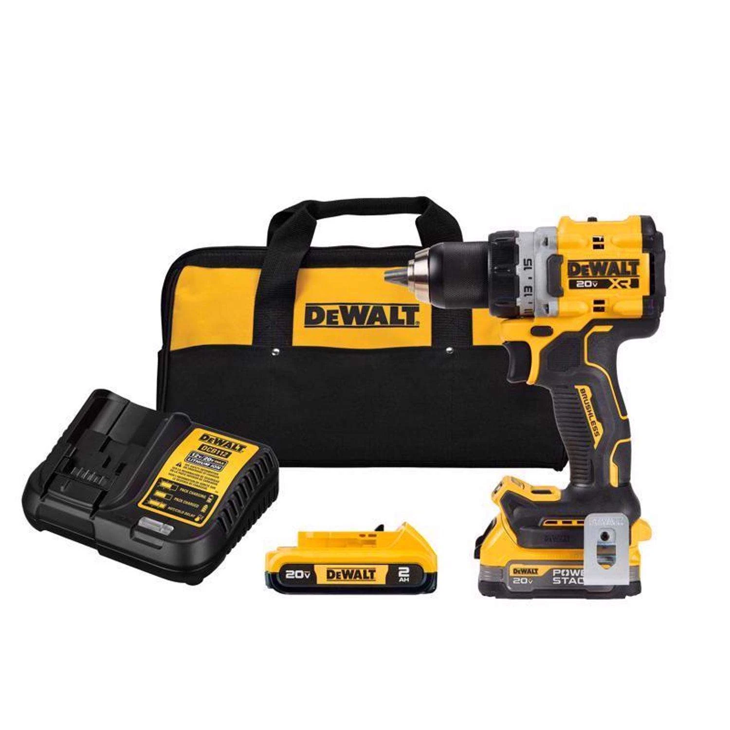 DeWalt 20V MAX XR PowerStack 1/2 In. Brushless Cordless Drill/Driver Kit (Battery & Charger) 3 DeWalt 20V MAX XR PowerStack 1/2 In. Brushless Cordless Drill/Driver Kit (Battery & Charger)