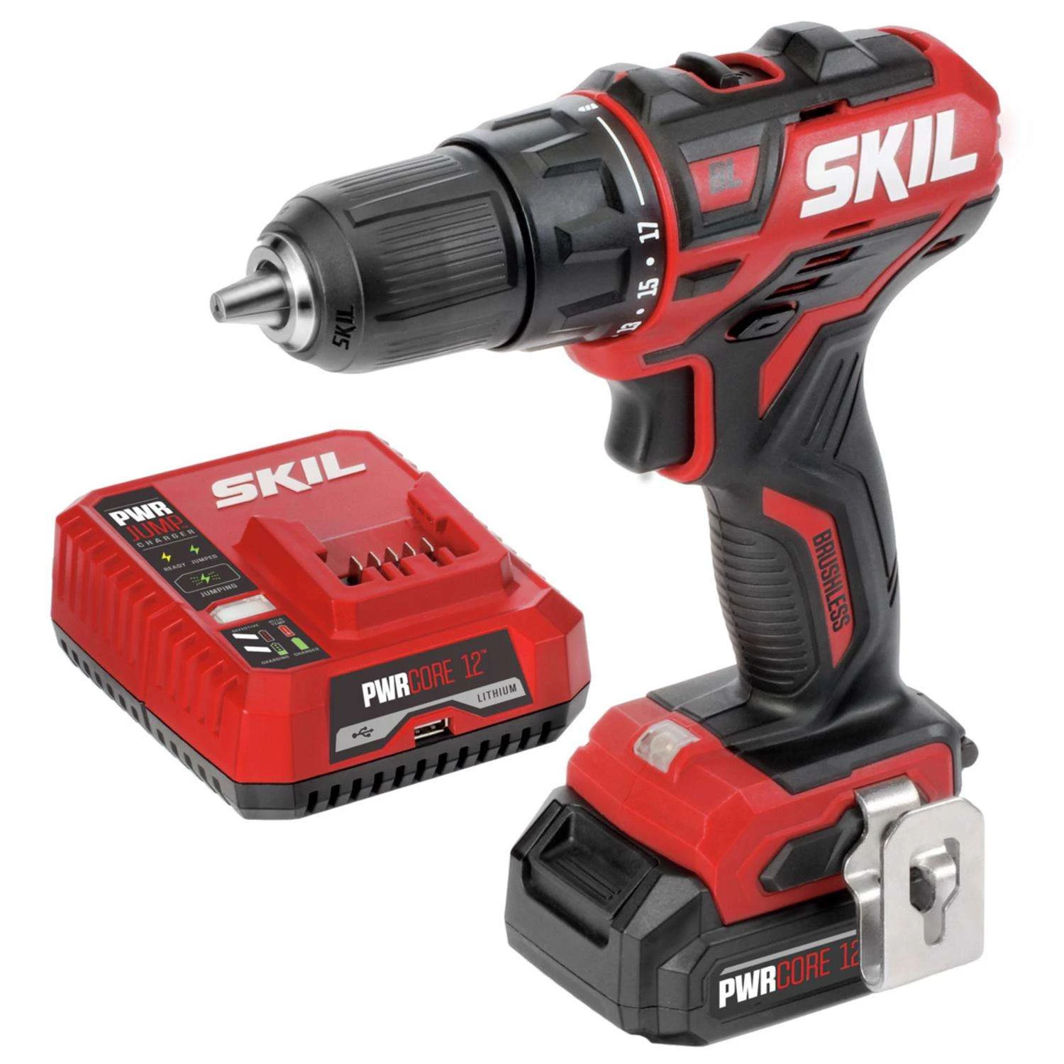 SKIL 12V PWR CORE 12 1/2 In. Brushless Cordless Drill Kit (Battery & Charger) 3 SKIL 12V PWR CORE 12 1/2 In. Brushless Cordless Drill Kit (Battery & Charger)