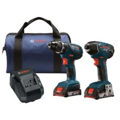 Bosch 18V Compact Tough Cordless Brushed 2 Tool Drill/Driver And Impact Driver Kit