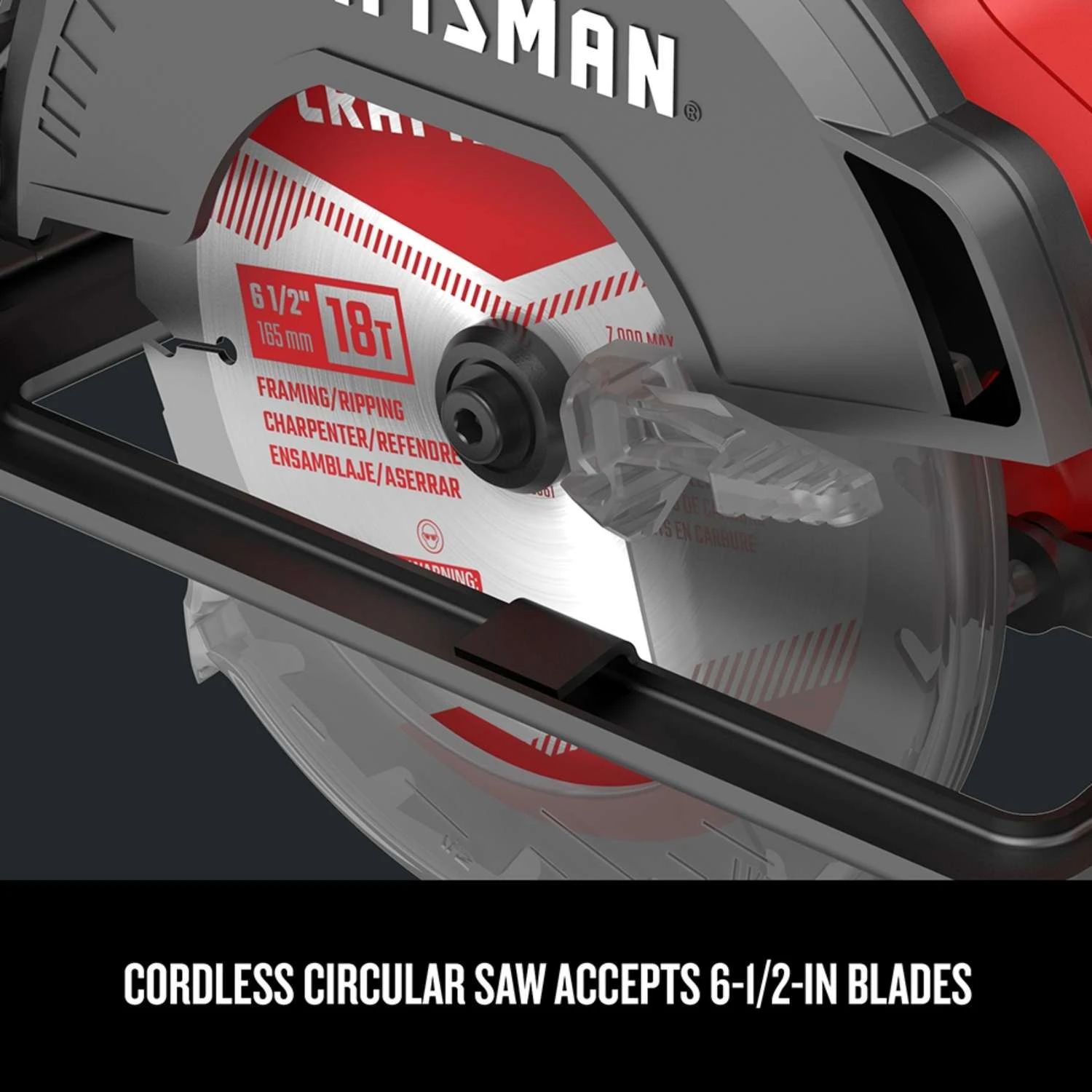 Craftsman V20 6-1/2 In. Cordless Circular Saw Tool Only 9 Craftsman V20 6-1/2 In. Cordless Circular Saw Tool Only - Image 7