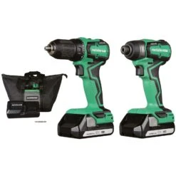Metabo HPT 18V Cordless Brushless 2 Tool Compact Drill And Impact Driver Kit