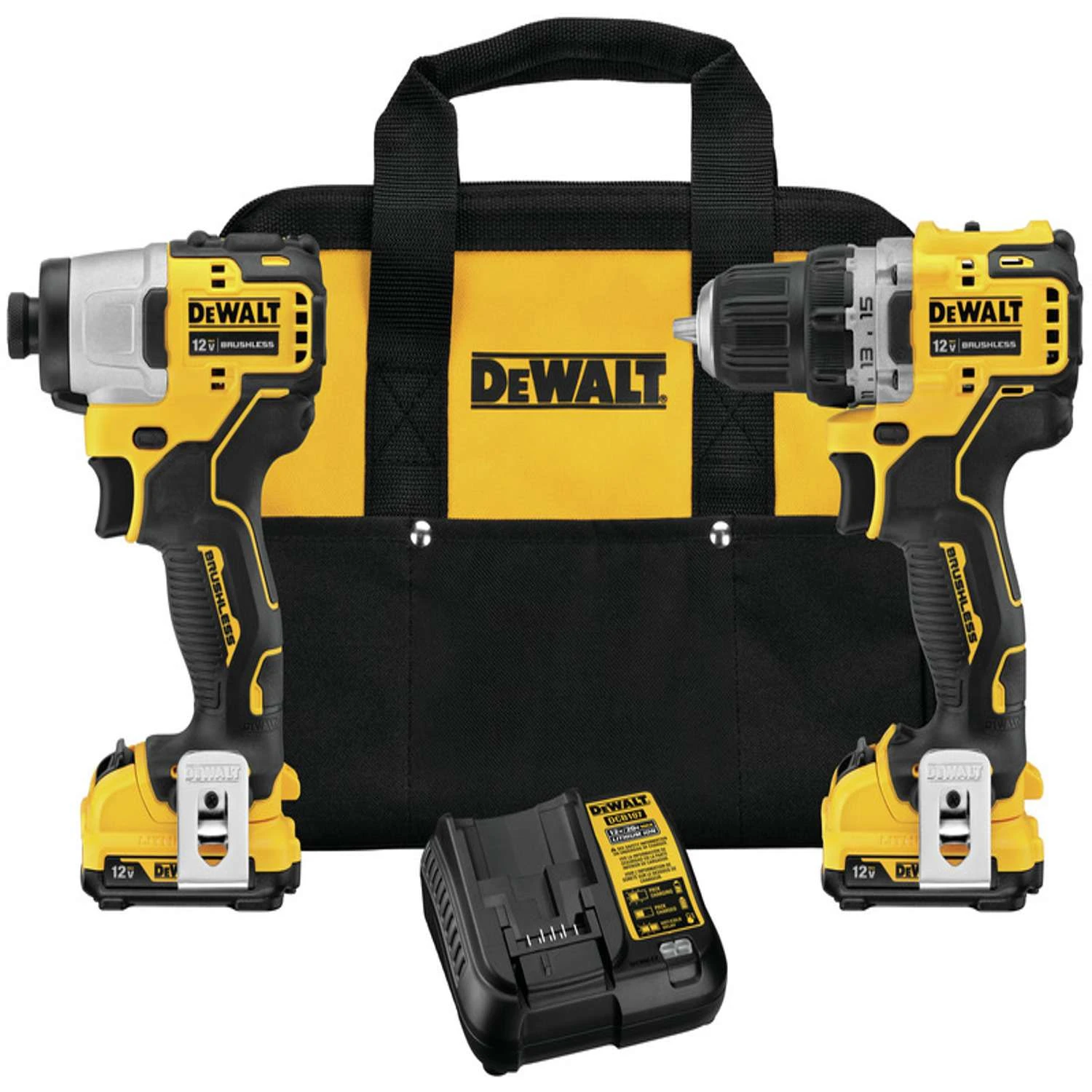DeWalt 12V MAX XTREME Cordless Brushless 2 Tool Compact Drill And Impact Driver Kit 3 DeWalt 12V MAX XTREME Cordless Brushless 2 Tool Compact Drill And Impact Driver Kit