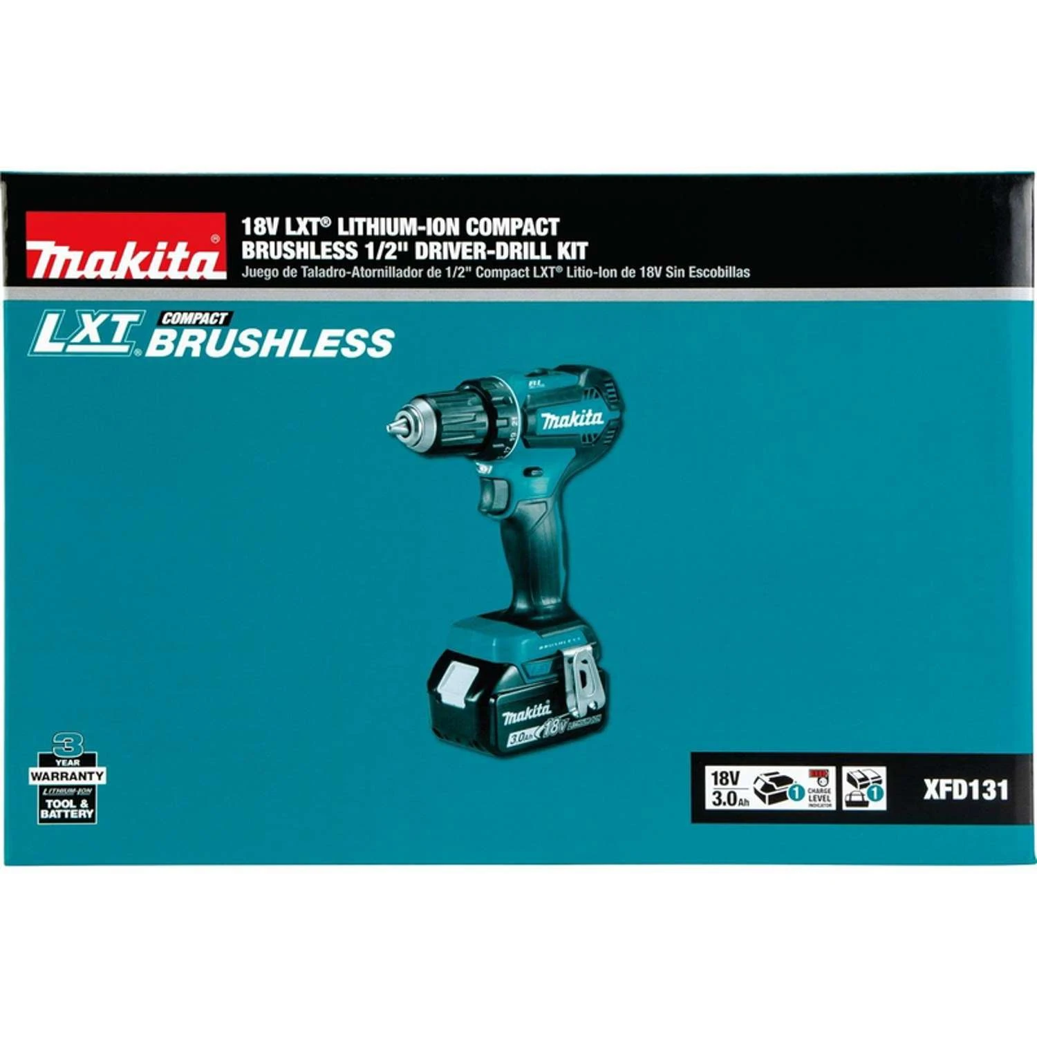 Makita 18V LXT 1/2 In. Brushless Cordless Drill/Driver Kit (Battery & Charger) 4 Makita 18V LXT 1/2 In. Brushless Cordless Drill/Driver Kit (Battery & Charger) - Image 2