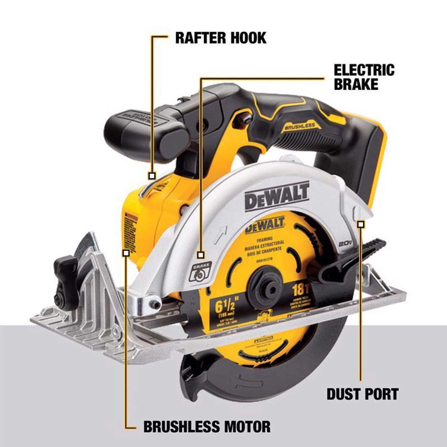 DeWalt 20V MAX 6-1/2 In. Cordless Brushless Circular Saw Tool Only 4 DeWalt 20V MAX 6-1/2 In. Cordless Brushless Circular Saw Tool Only - Image 2