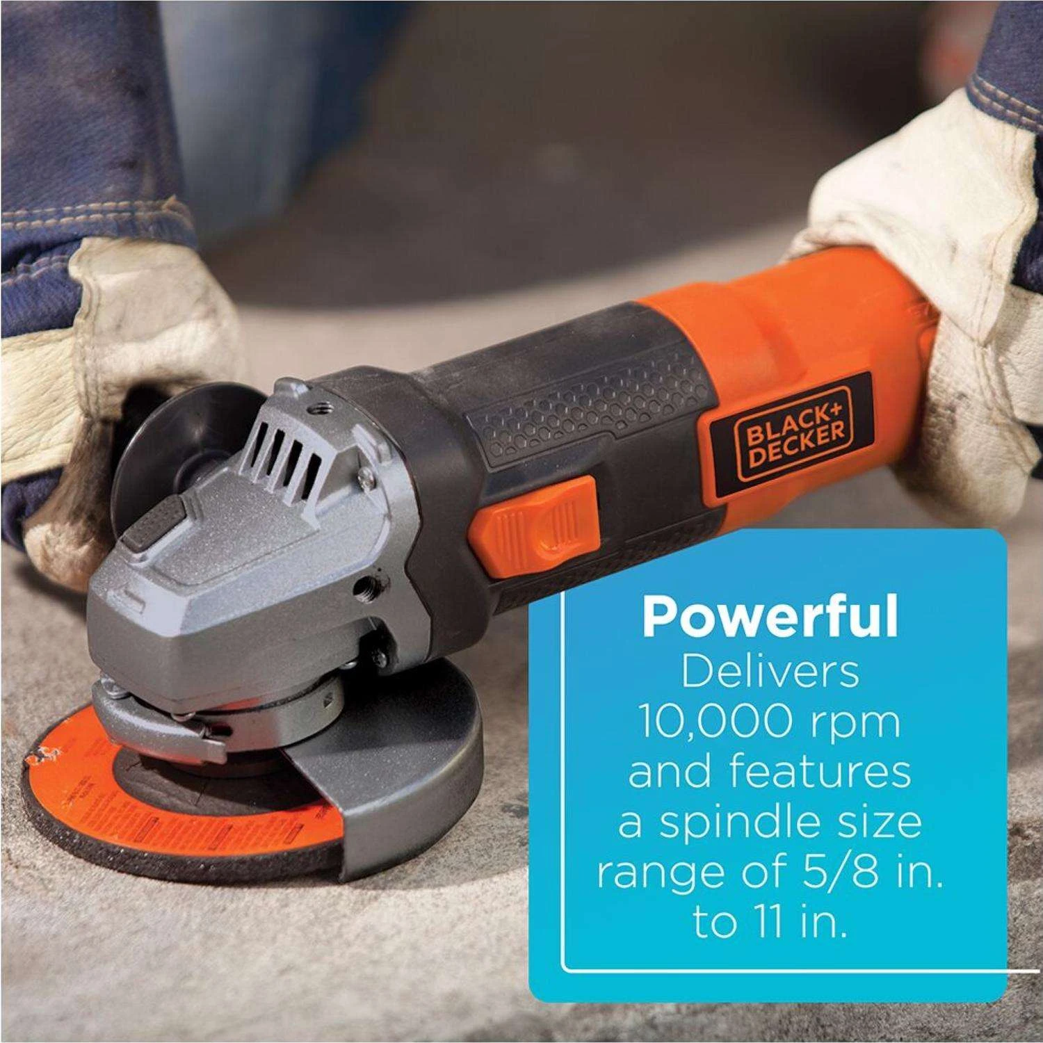 Black & Decker Black+Decker 6 Amps Corded 4-1/2 In. Angle Grinder Tool Only 6 Black & Decker Black+Decker 6 Amps Corded 4-1/2 In. Angle Grinder Tool Only - Image 4