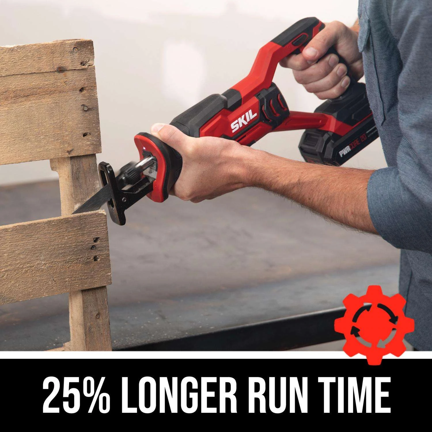 SKIL 20V PWR CORE 20 Cordless Brushed Reciprocating Saw Kit (Battery & Charger) 4 SKIL 20V PWR CORE 20 Cordless Brushed Reciprocating Saw Kit (Battery & Charger) - Image 2