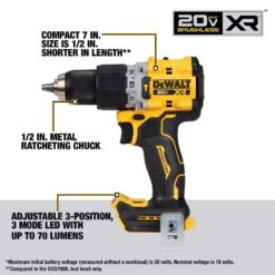 DeWalt 20V MAX 1/2 In. Brushless Cordless Drill/Driver Tool Only 9 DeWalt 20V MAX 1/2 In. Brushless Cordless Drill/Driver Tool Only -Makillta Store aeaabb62 0fea 465e b0b4 c5349512d714