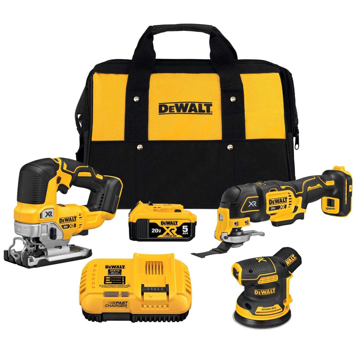 DeWalt 20V MAX XR Cordless Brushless 3 Tool Combo Kit 3 DeWalt 20V MAX XR Cordless Brushless 3 Tool Combo Kit