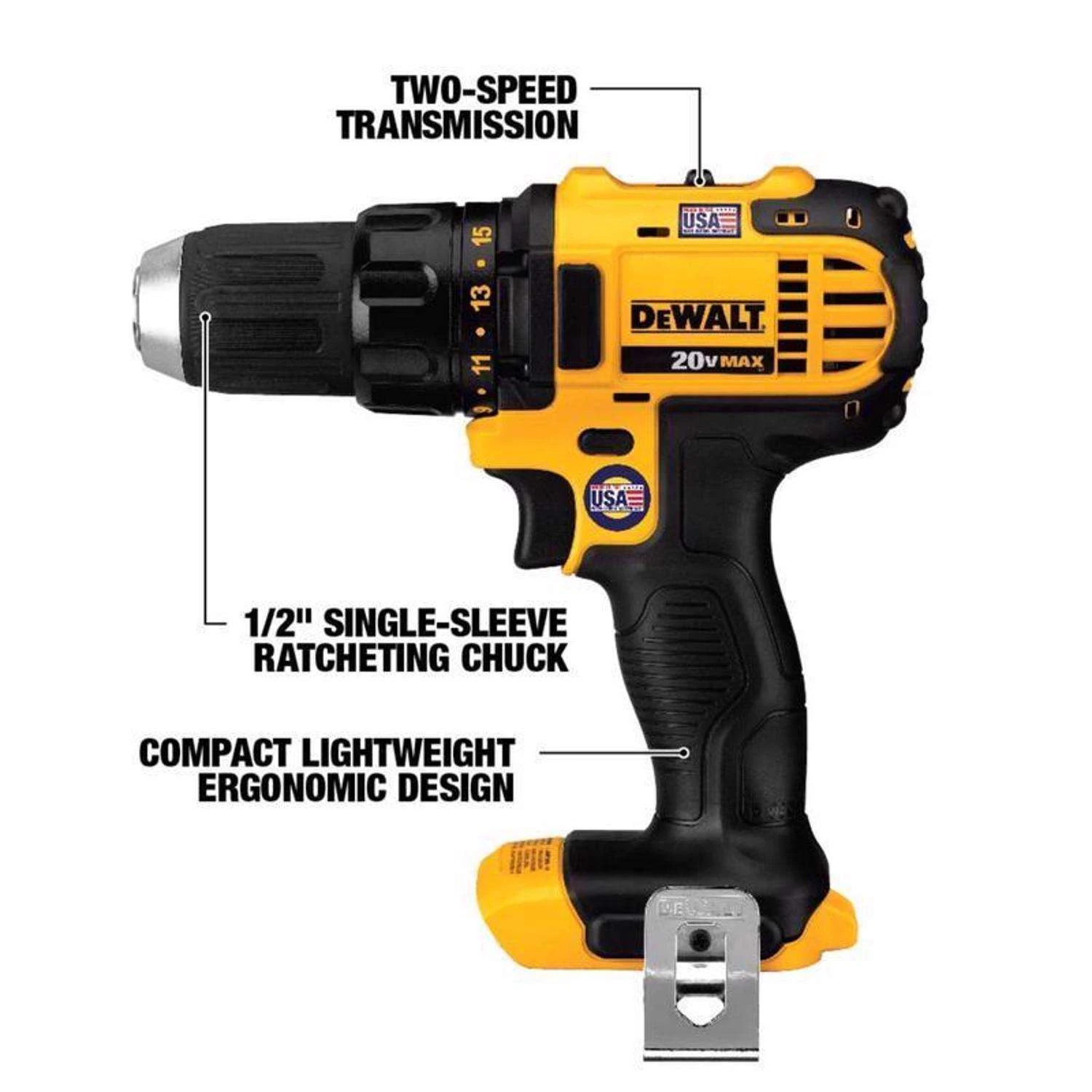 DeWalt 20V MAX Cordless Brushed 2 Tool Combo Kit 4 DeWalt 20V MAX Cordless Brushed 2 Tool Combo Kit - Image 2